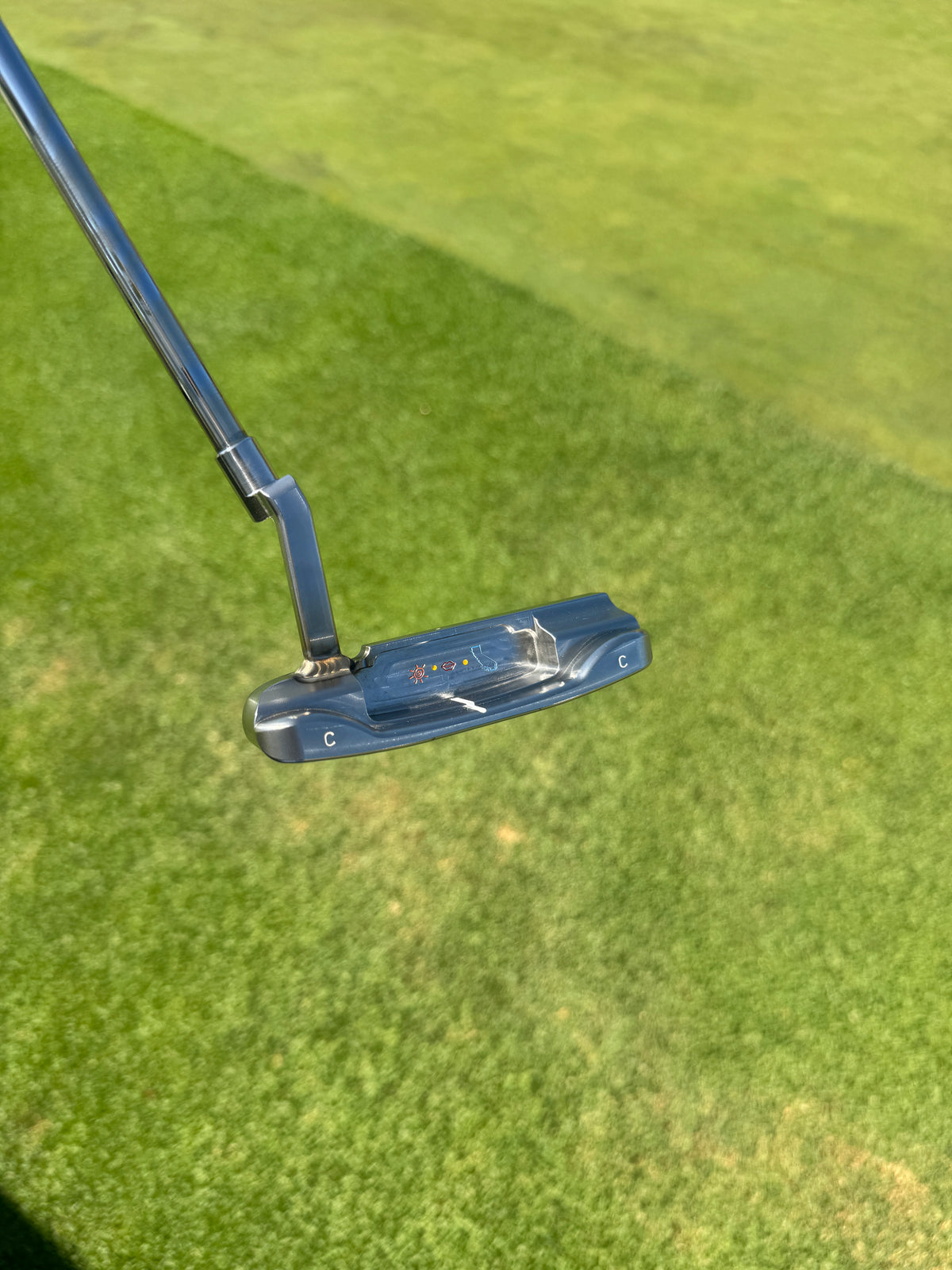 Cali Classic Putter golf club head, close-up view